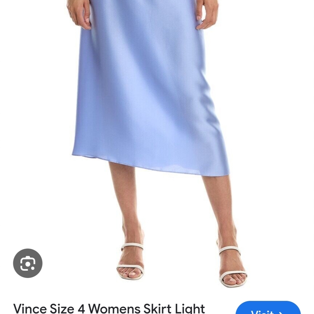 Vince Women's Sky Blue Midi Skirt